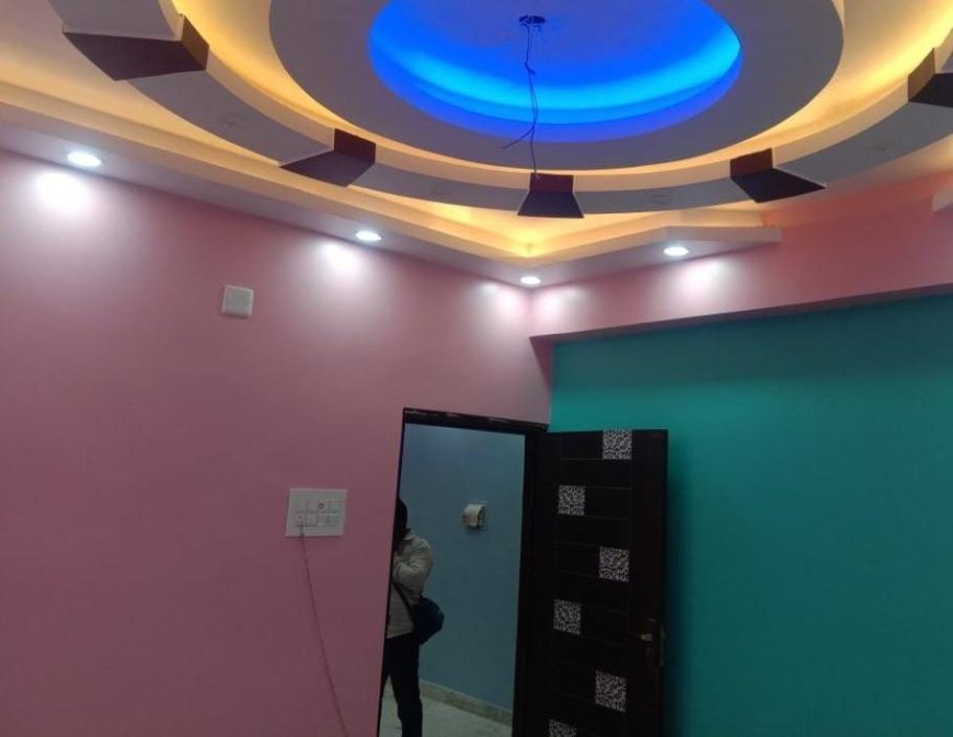 Pink and Blue - Wall Colour Combination & Wall Painting Design