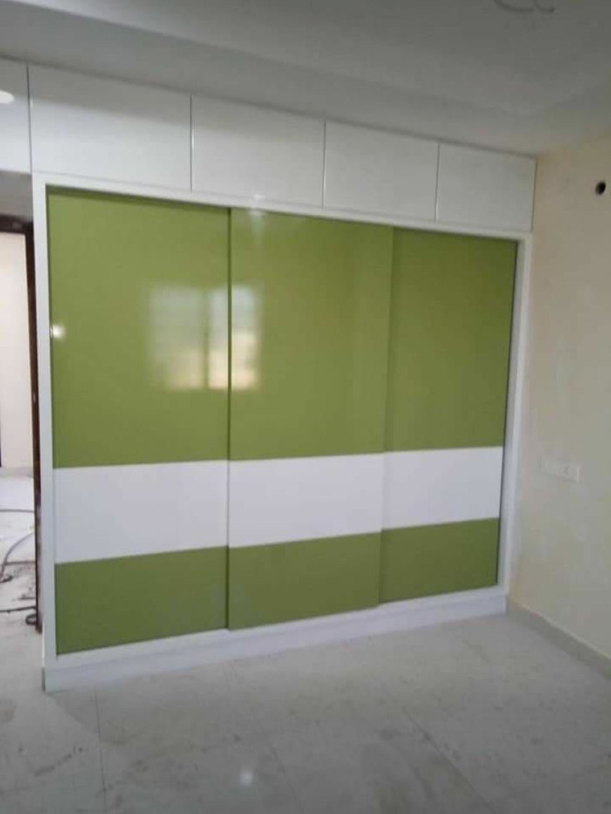 Best Wardrobe Design With Olive Green Finish