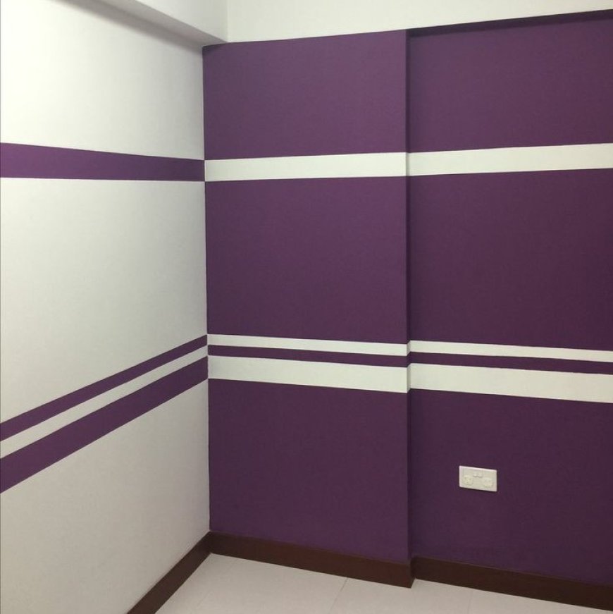 Best Wardrobe Design With White & Purple Laminate