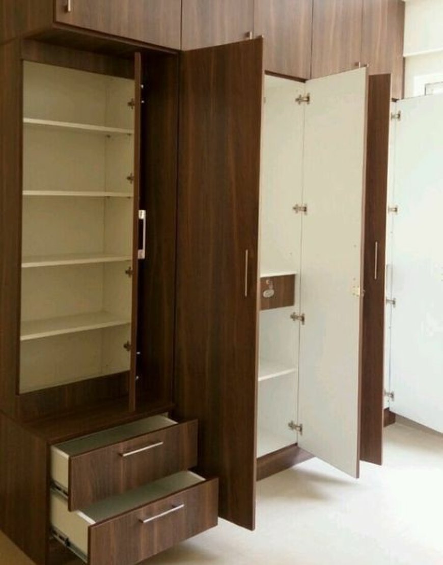 Best Wardrobe Design Wooden Finish Laminate