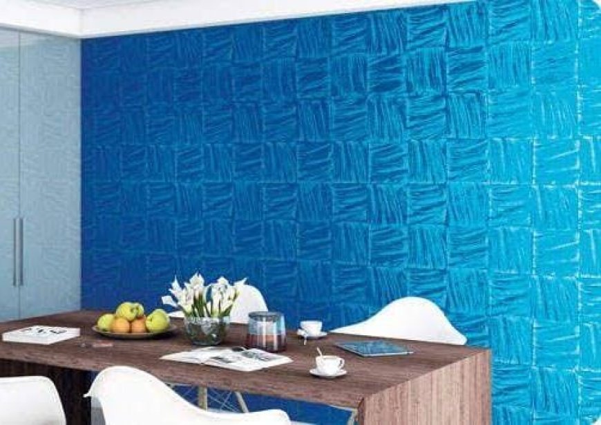 Wall Decoration Ideas- Blue Texture Design