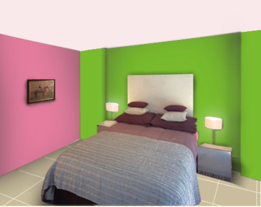 Green Two Colour Combination For Bedroom Walls And Living Room ...