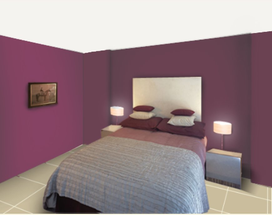 Purple Two Colour Combination For Bedroom Walls And Living Room ...