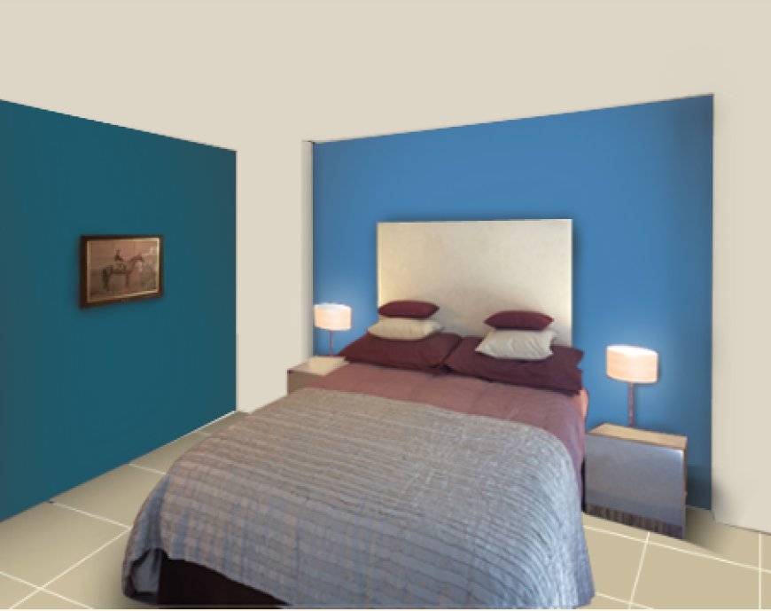 Sky Blue Two Wall Colour Combination For Bedroom - Sunshine Home ...