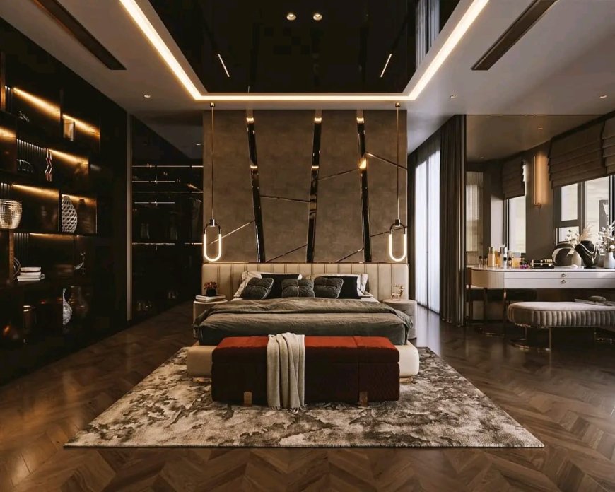 Black  Colour Bedroom Design