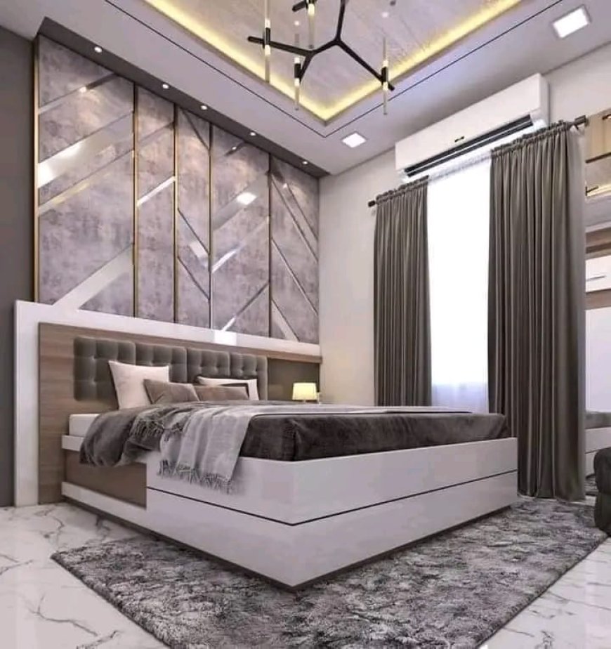 Grey Colour Bedroom Design