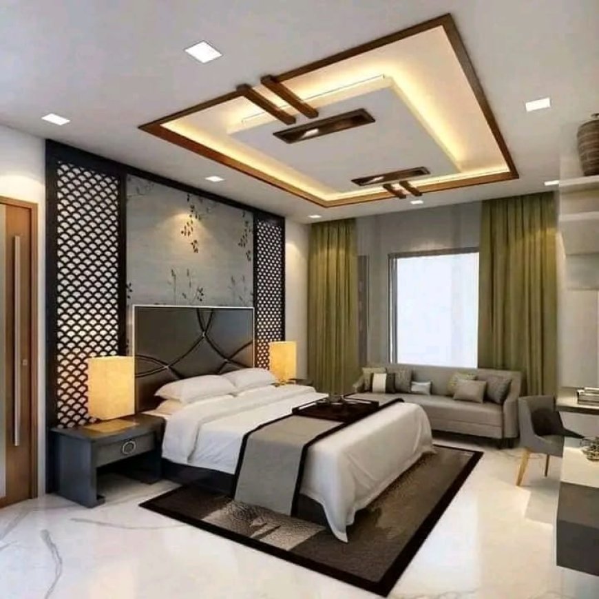 White and Black Colour Bedroom Design