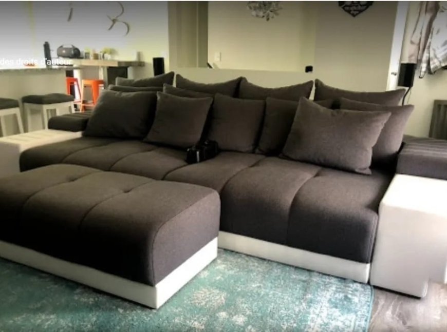 Black Colour Leather Sofa